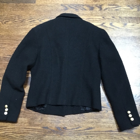 Black Boucle Blazer with Gold Buttons EUC - Picture 2 of 6